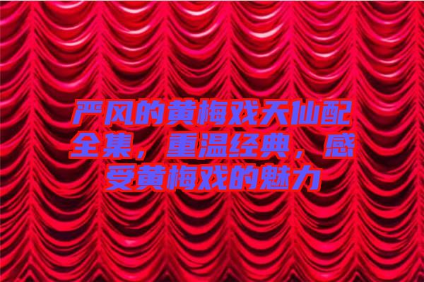 嚴風的黃梅戲天仙配全集，重溫經典，感受黃梅戲的魅力