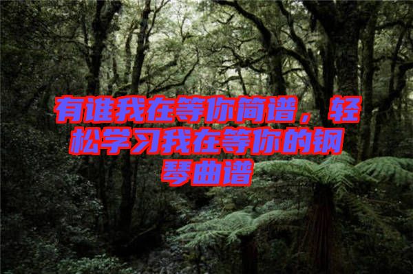 有誰我在等你簡譜，輕松學習我在等你的鋼琴曲譜