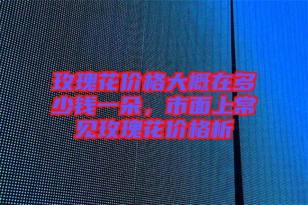 玫瑰花價格大概在多少錢一朵，市面上常見玫瑰花價格析