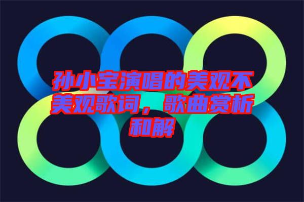 孫小寶演唱的美觀不美觀歌詞，歌曲賞析和解