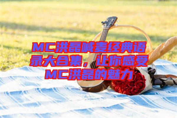 MC洪磊喊麥經(jīng)典語(yǔ)錄大合集，讓你感受MC洪磊的魅力