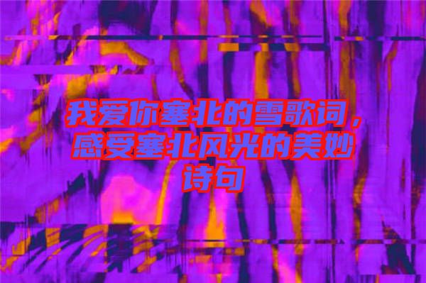 我愛(ài)你塞北的雪歌詞，感受塞北風(fēng)光的美妙詩(shī)句