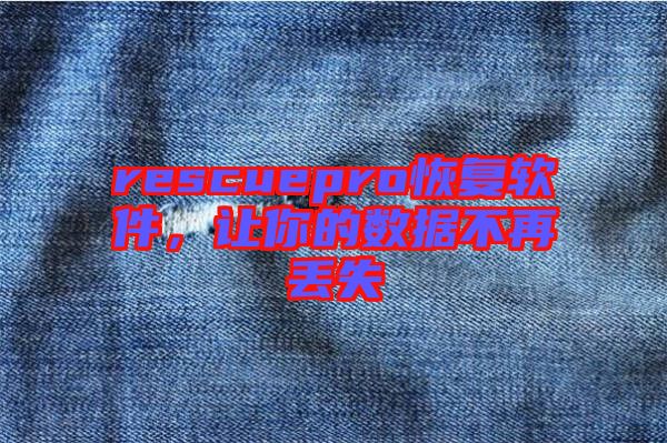 rescuepro恢復軟件，讓你的數據不再丟失