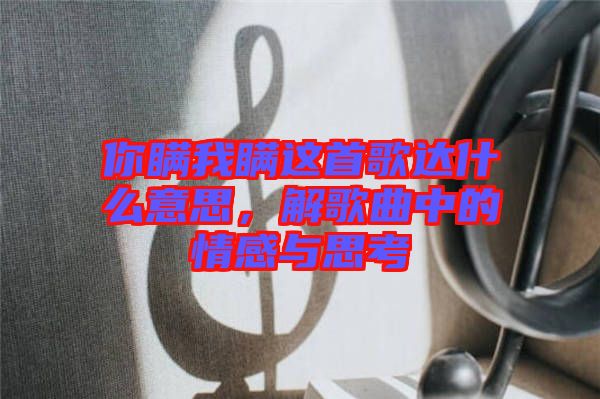 你瞞我瞞這首歌達(dá)什么意思，解歌曲中的情感與思考
