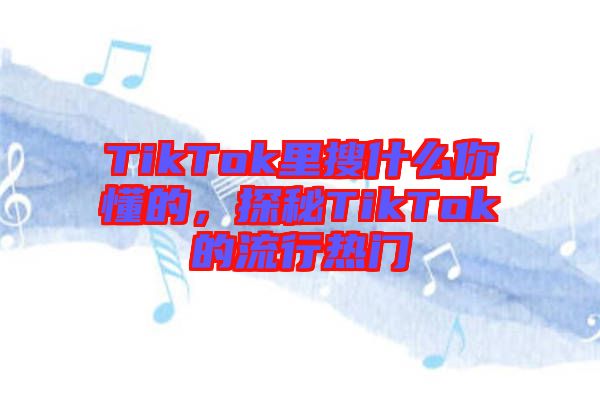 TikTok里搜什么你懂的，探秘TikTok的流行熱門