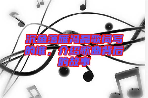沉魚落雁馮磊歌詞寫的誰，介紹歌曲背后的故事
