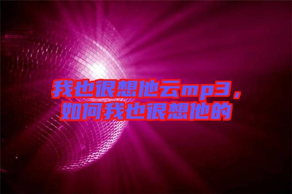 我也很想他云mp3，如何我也很想他的