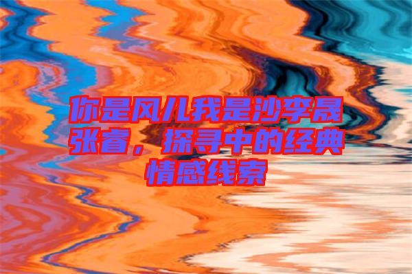 你是風兒我是沙李晟張睿，探尋中的經典情感線索