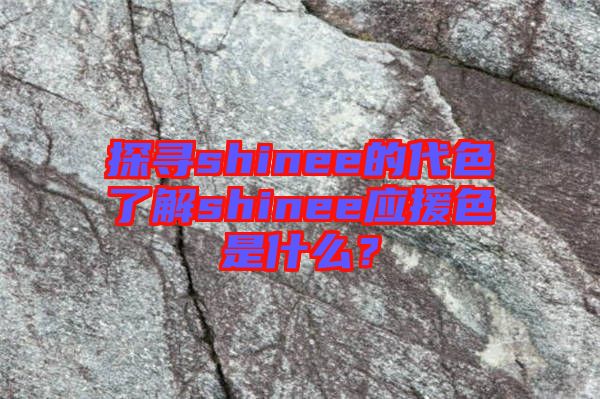 探尋shinee的代色了解shinee應援色是什么？