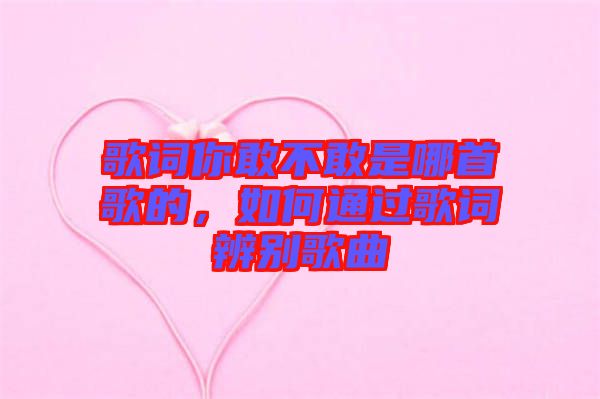 歌詞你敢不敢是哪首歌的，如何通過(guò)歌詞辨別歌曲