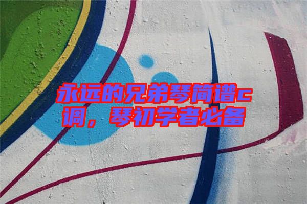 永遠的兄弟琴簡譜c調，琴初學者必備