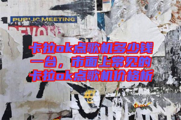 卡拉ok點歌機多少錢一臺，市面上常見的卡拉ok點歌機價格析