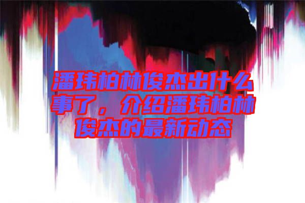 潘瑋柏林俊杰出什么事了，介紹潘瑋柏林俊杰的最新動(dòng)態(tài)