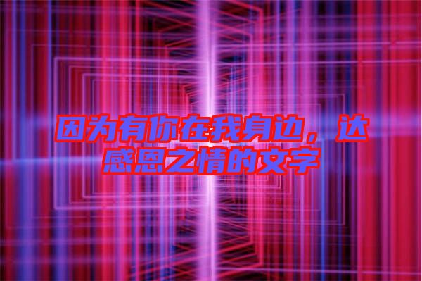 因為有你在我身邊，達(dá)感恩之情的文字