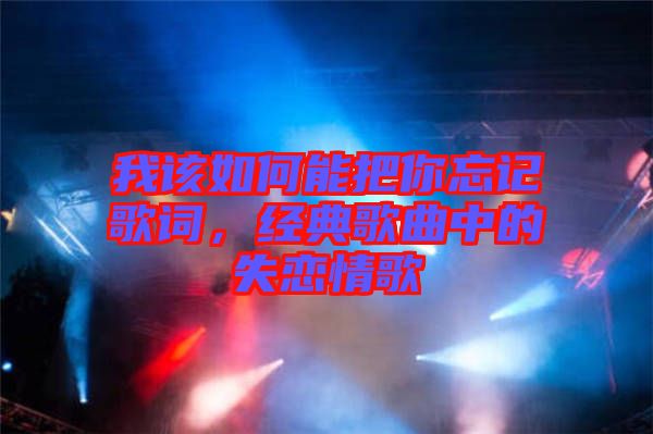 我該如何能把你忘記歌詞，經典歌曲中的失戀情歌