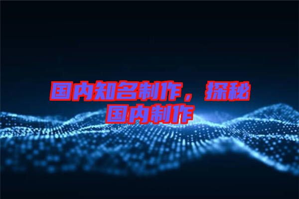 國內知名制作，探秘國內制作