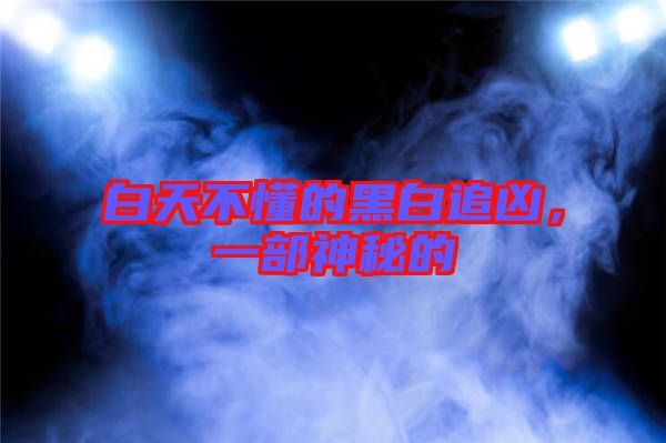 白天不懂的黑白追兇，一部神秘的