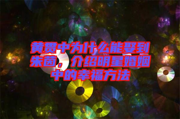 黃貫中為什么能娶到朱茵，介紹明星婚姻中的幸福方法