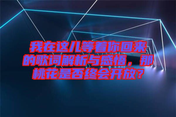 我在這兒等著你回來的歌詞解析與感悟，那桃花是否終會(huì)開放？