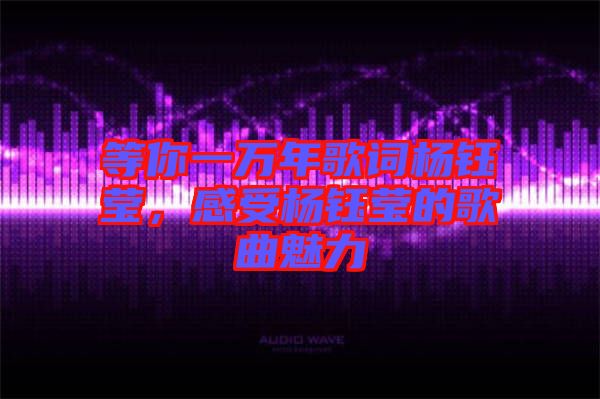 等你一萬年歌詞楊鈺瑩，感受楊鈺瑩的歌曲魅力