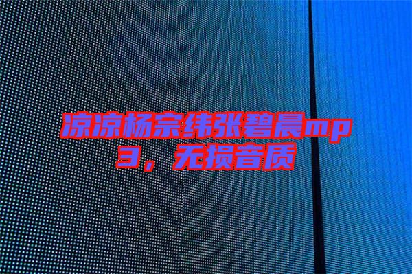 涼涼楊宗緯張碧晨mp3，無損音質(zhì)