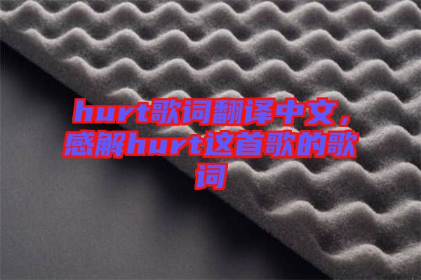 hurt歌詞翻譯中文，感解hurt這首歌的歌詞