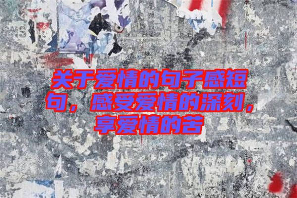 關(guān)于愛情的句子感短句，感受愛情的深刻，享愛情的苦