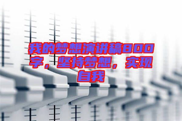 我的夢想演講稿800字，堅持夢想，實現自我