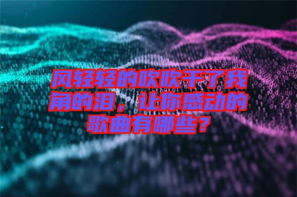 風輕輕的吹吹干了我角的淚，讓你感動的歌曲有哪些？