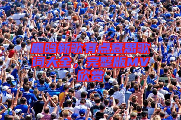 鹿晗新歌有點意思歌詞大全，完整版MV欣賞